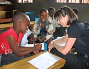 Rebecca_Tinsley_and_Rwanda_ Rwanda Students with Rebecca Tinsley