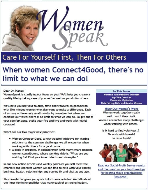 Cover Image WomenSpeak Newsletter